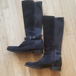 Fabianelli browh suede tall boots size 39, made in Italy
